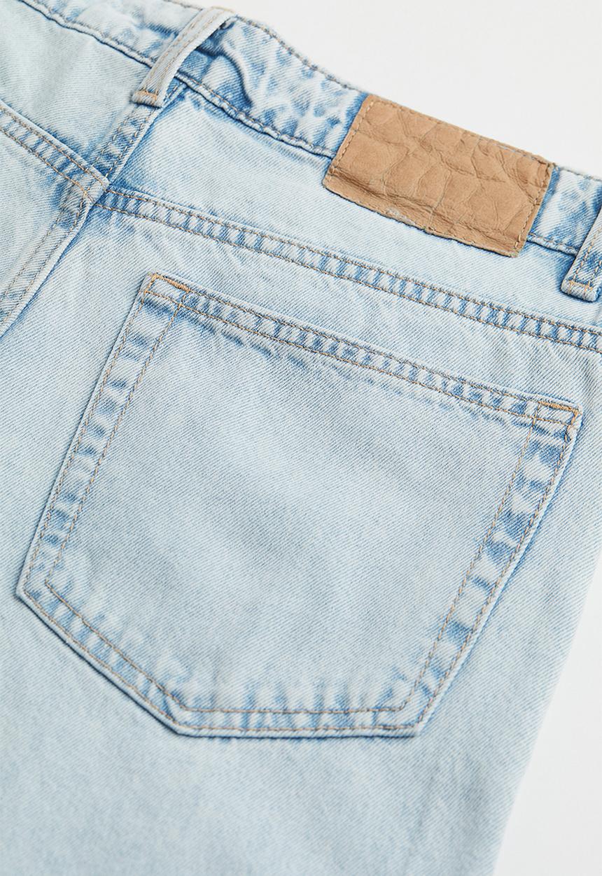 H&M - Wide low waist jeans - light denim blue