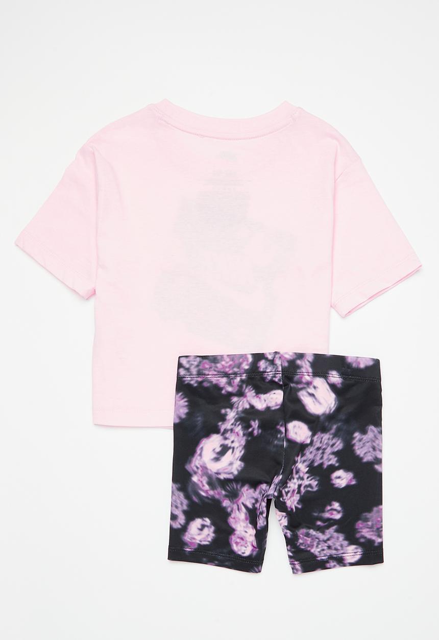 Nike - Nkg boxy tee & bike short - black