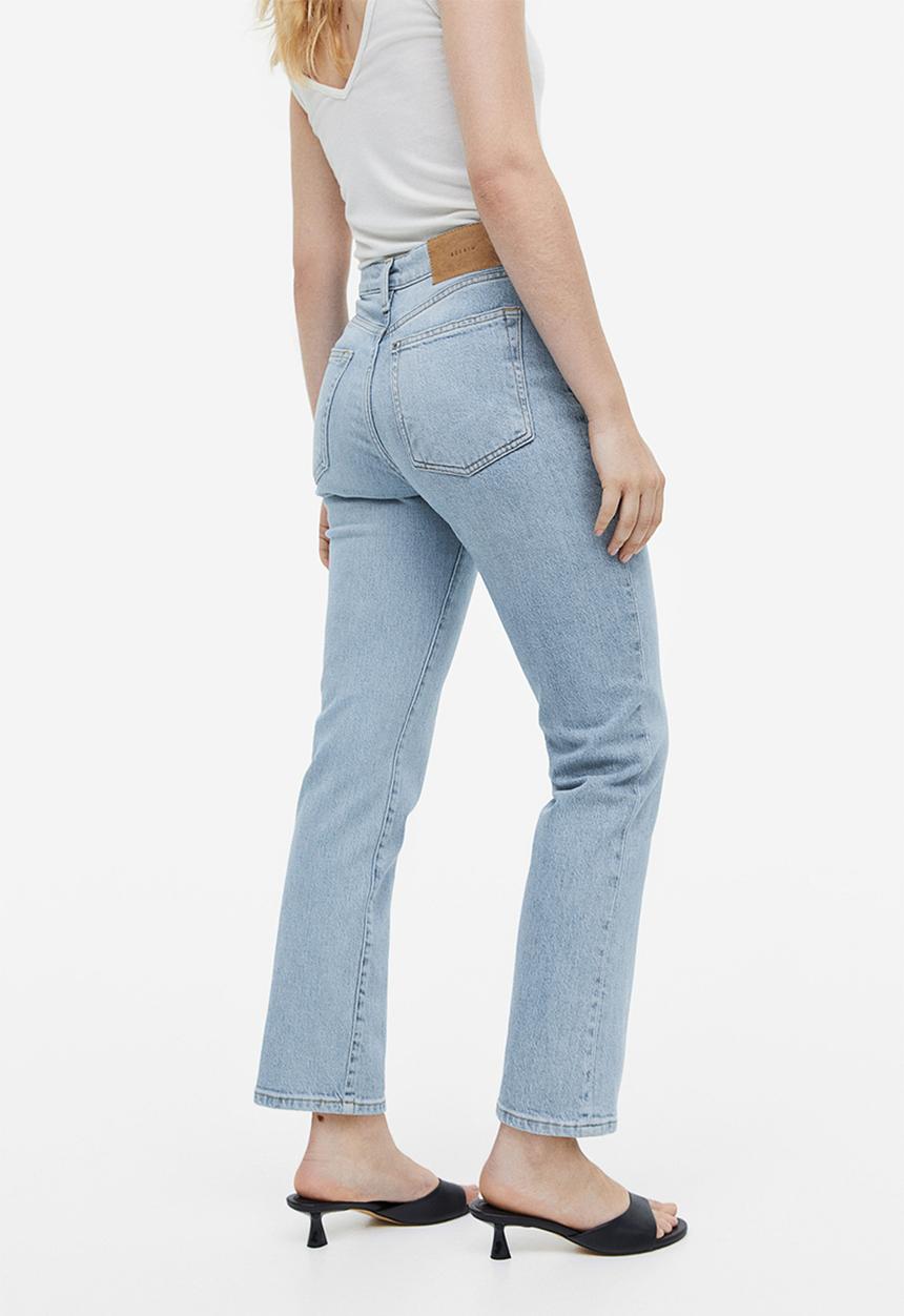 H&M - Vintage mom fit ultra high ankle jeans - light denim blue