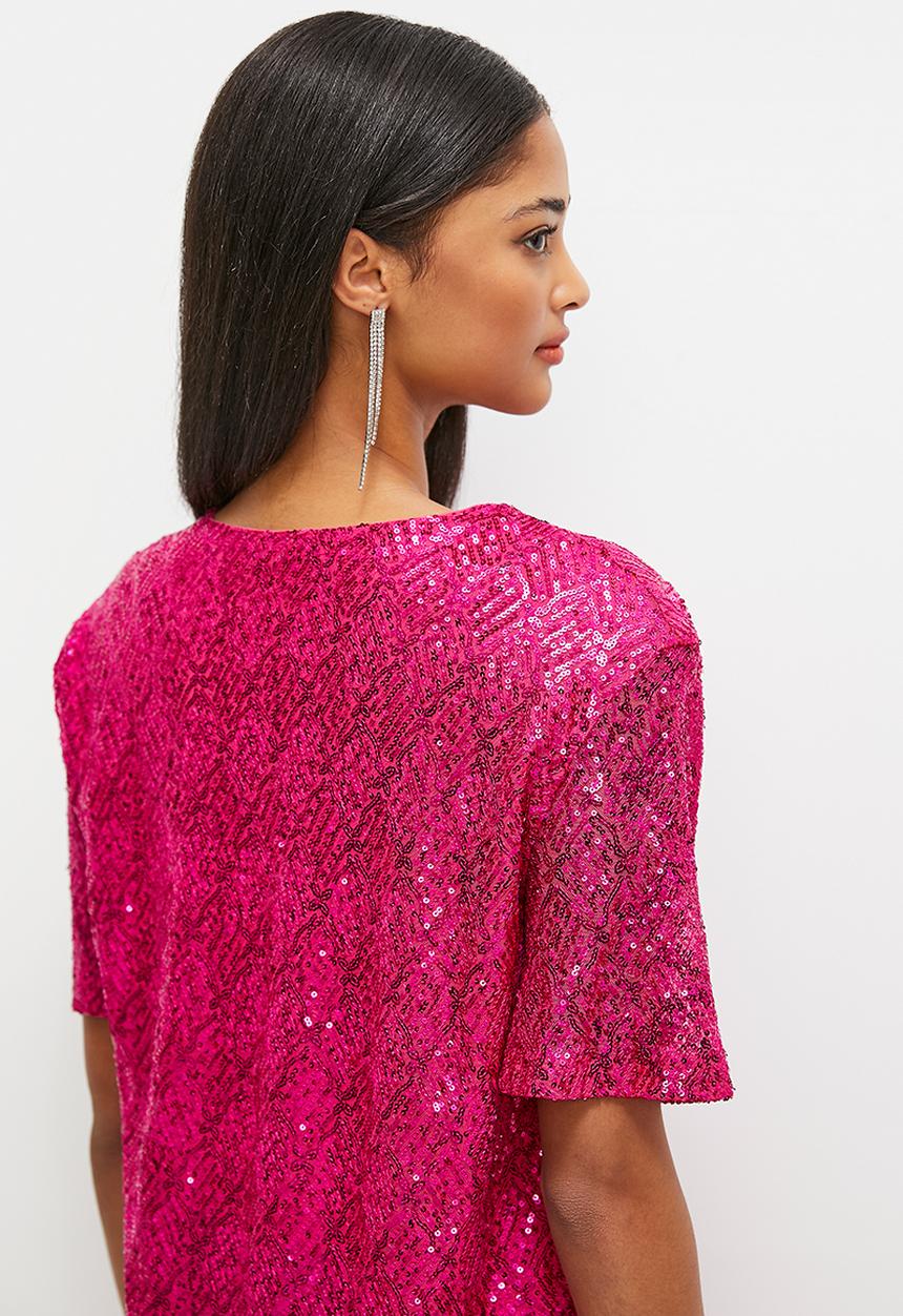 MILLA - Sequins T-shirt - pink