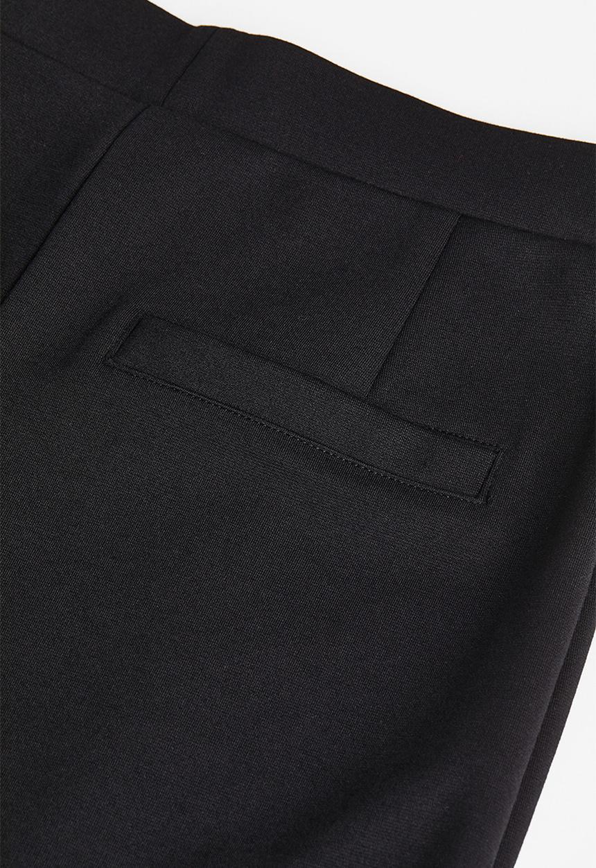 H&M - Wide tailored trousers - black