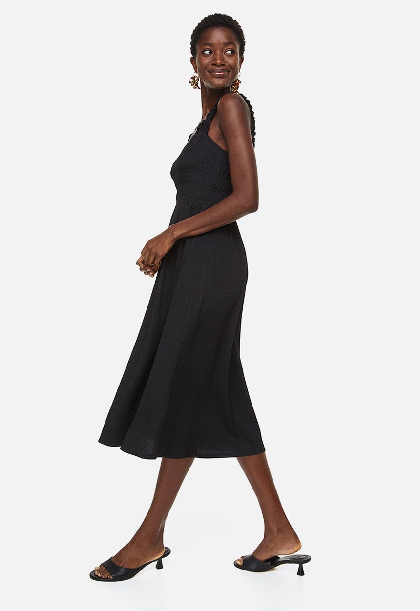 H&M - Smocked dress - black