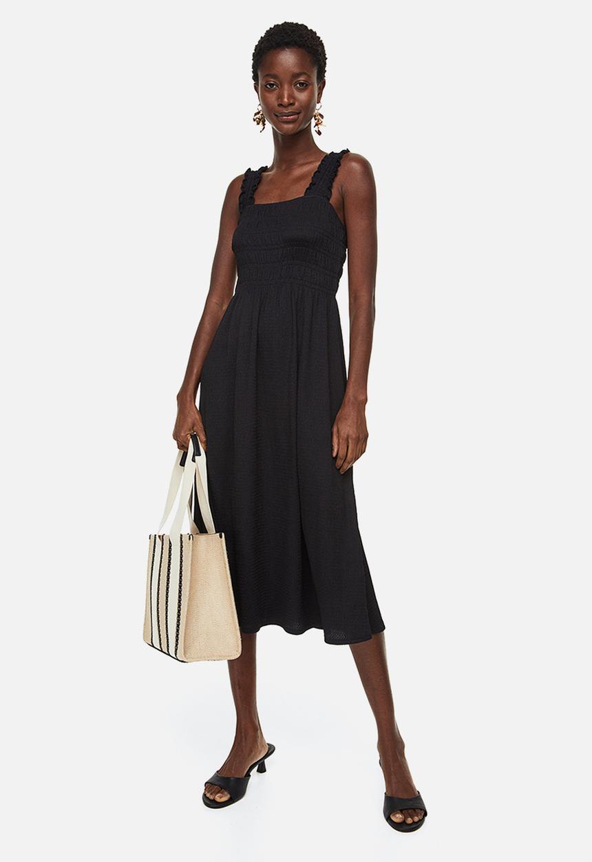 H&M - Smocked dress - black