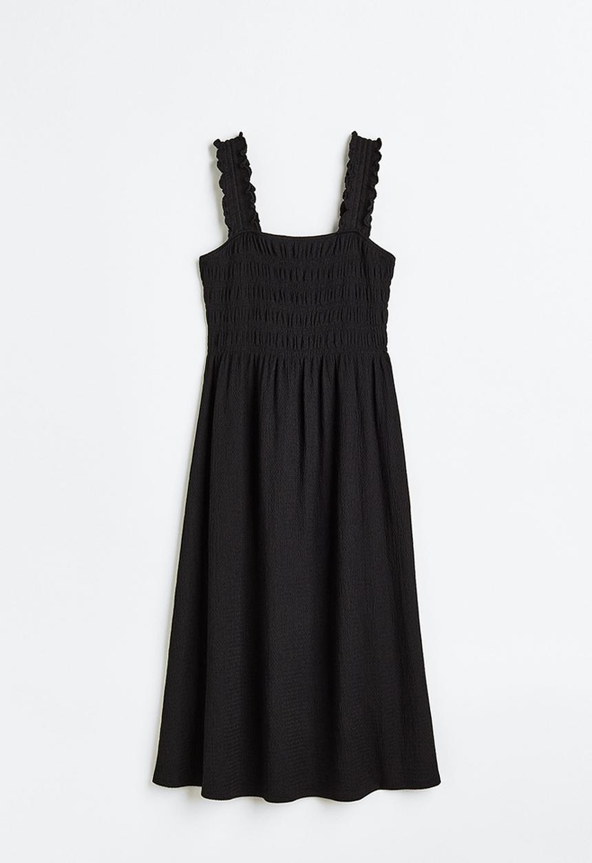 H&M - Smocked dress - black