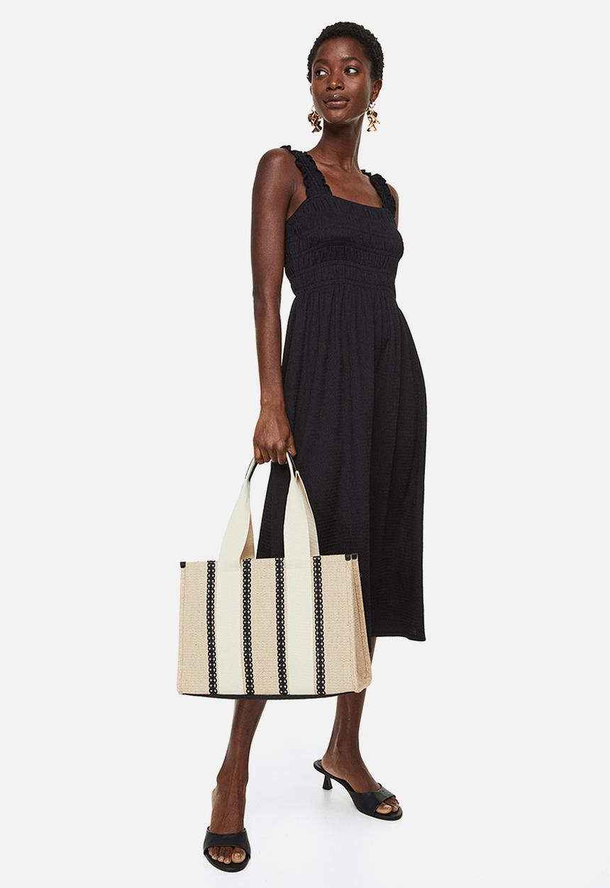 H&M - Smocked dress - black
