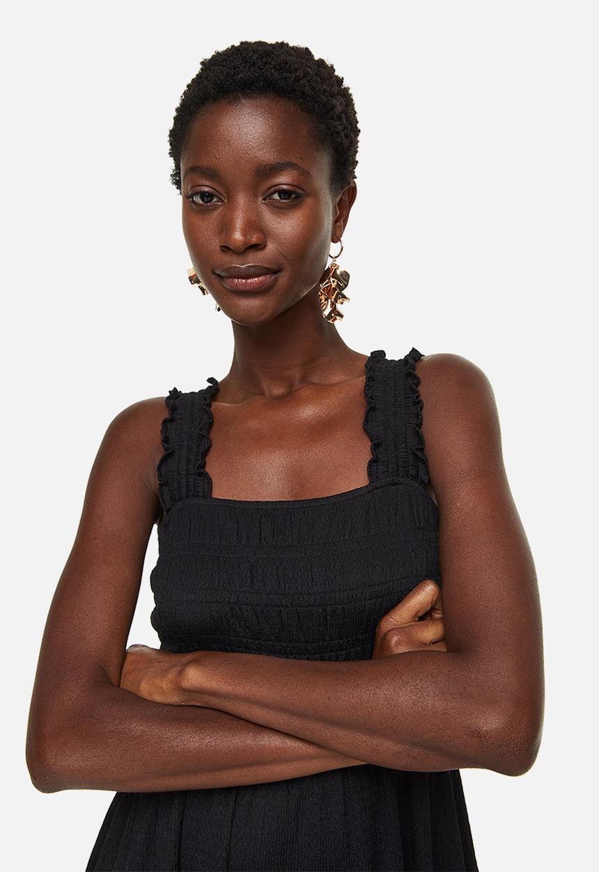 H&M - Smocked dress - black