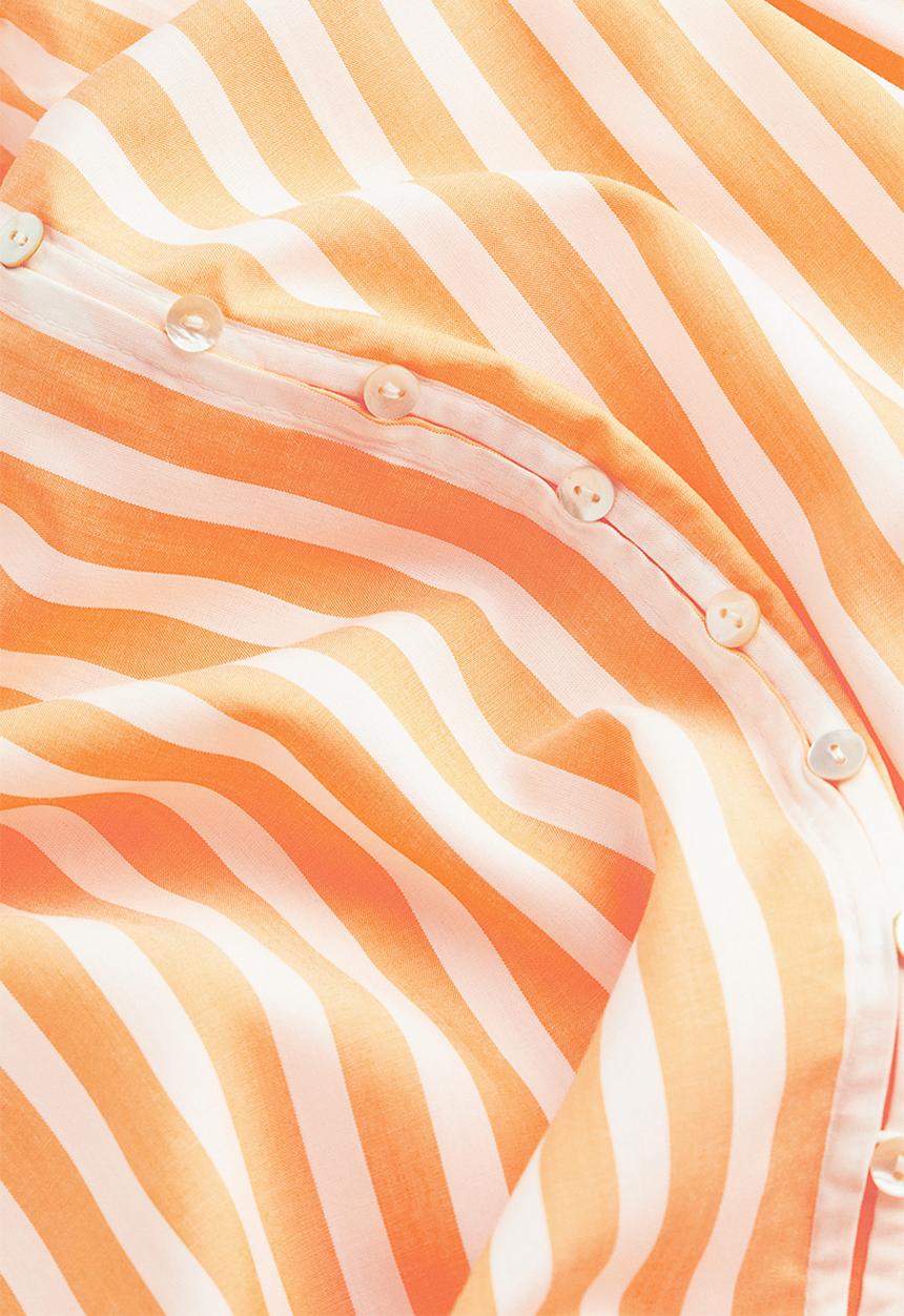 H&M - Viscose-blend dress - orange/striped