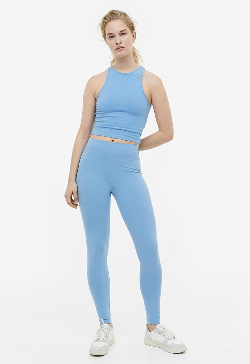 H&M - Leggings - light blue 