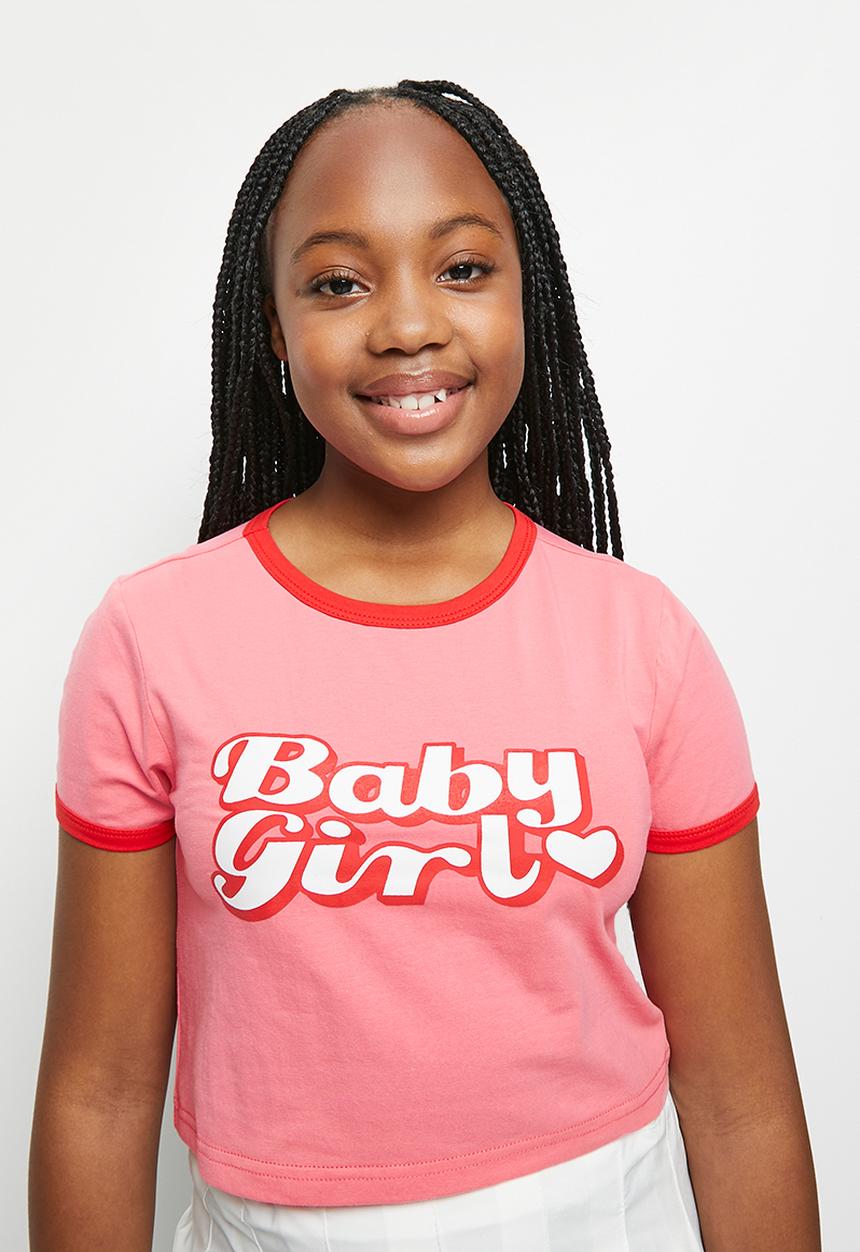 Pop Candy - Girls cropped tee - pink