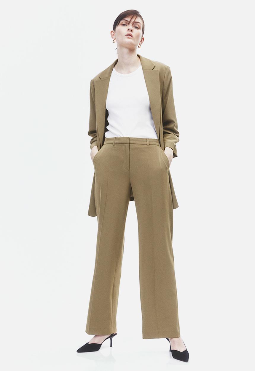 H&M - Straight trousers - dark beige