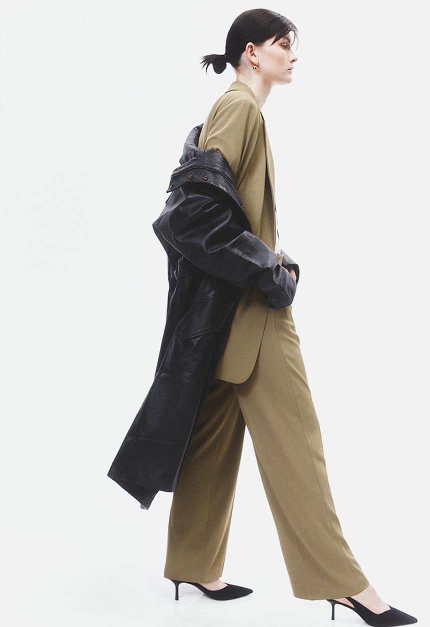 H&M - Straight trousers - dark beige