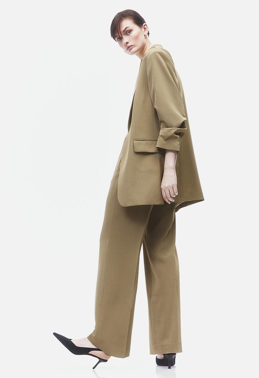 H&M - Straight trousers - dark beige