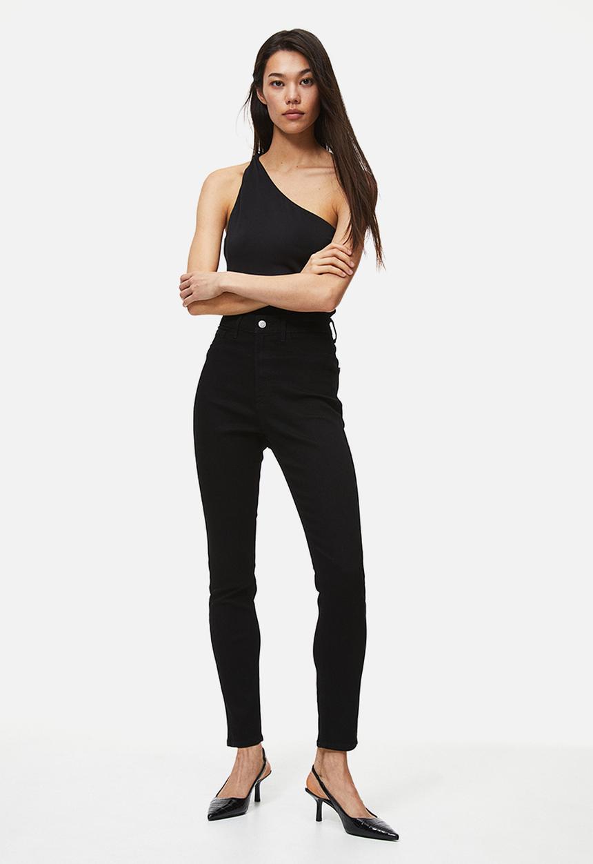 H&M - Ultra high ankle jeggings - black