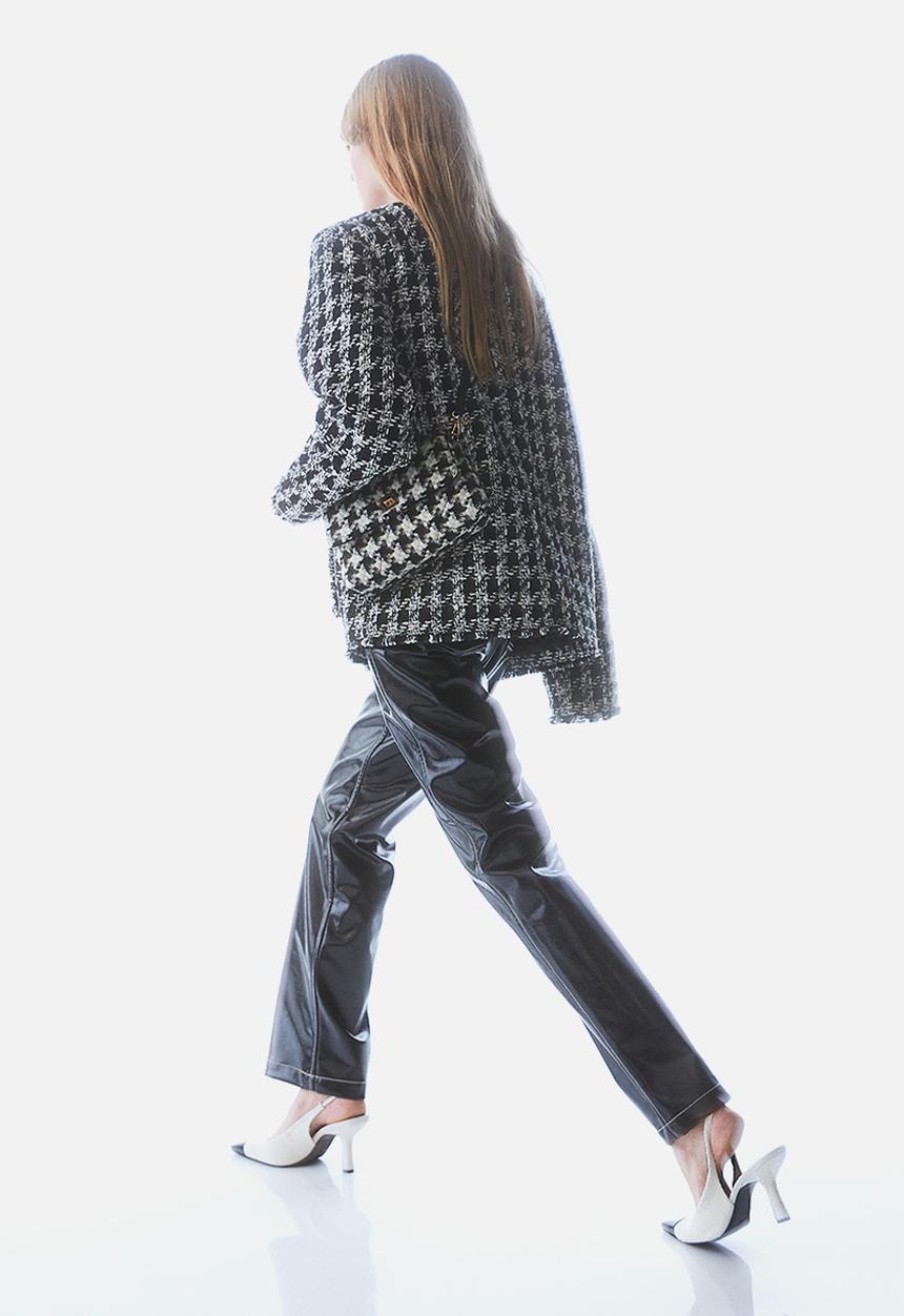 H&M - Bouclé jacket - black/checked 