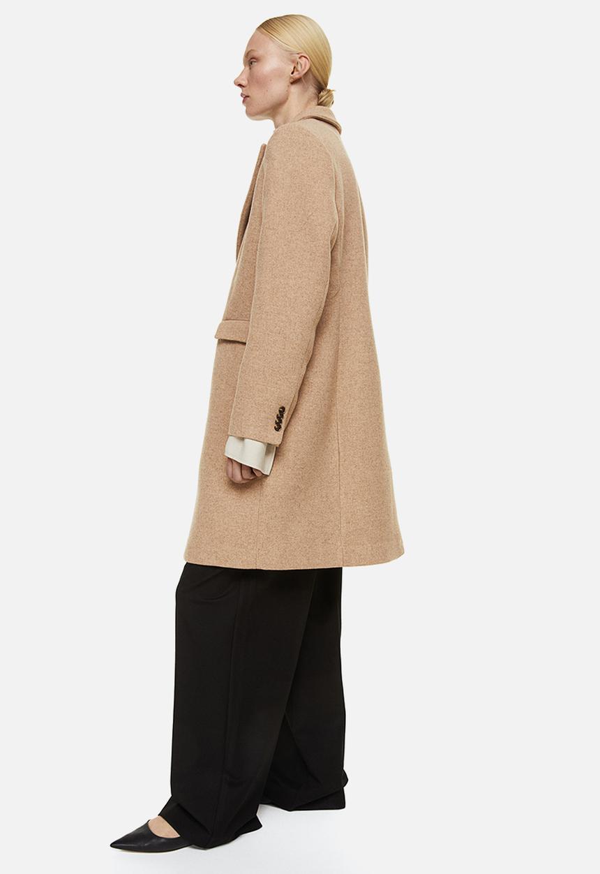 H&M - Single-breasted coat - beige marl 