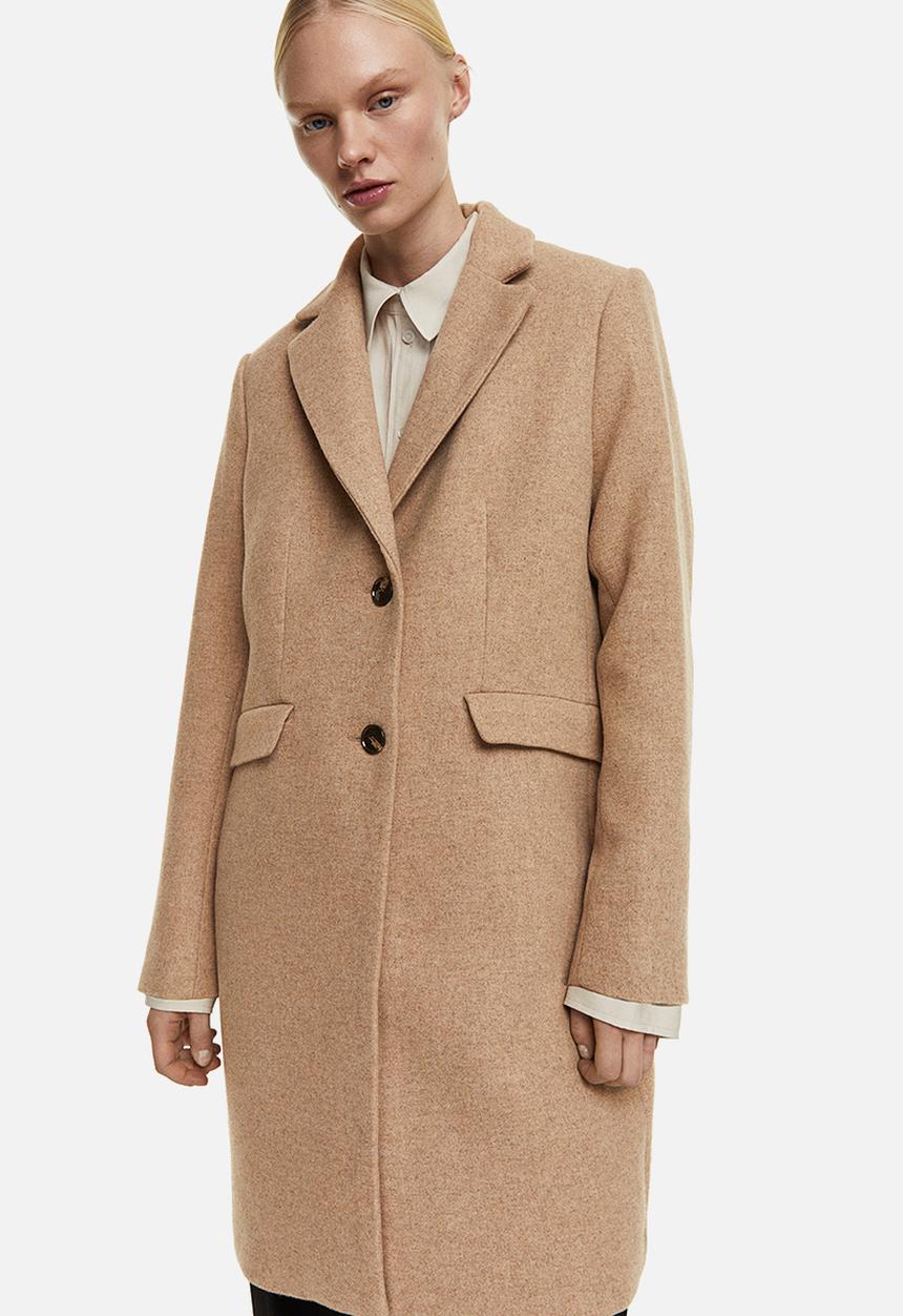 H&M - Single-breasted coat - beige marl 