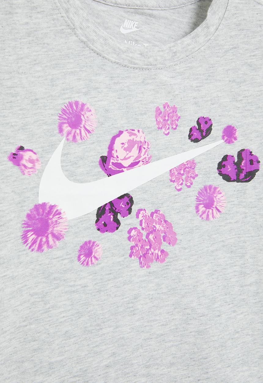 Nike - Nkg floral futura tee - light smoke gray heather