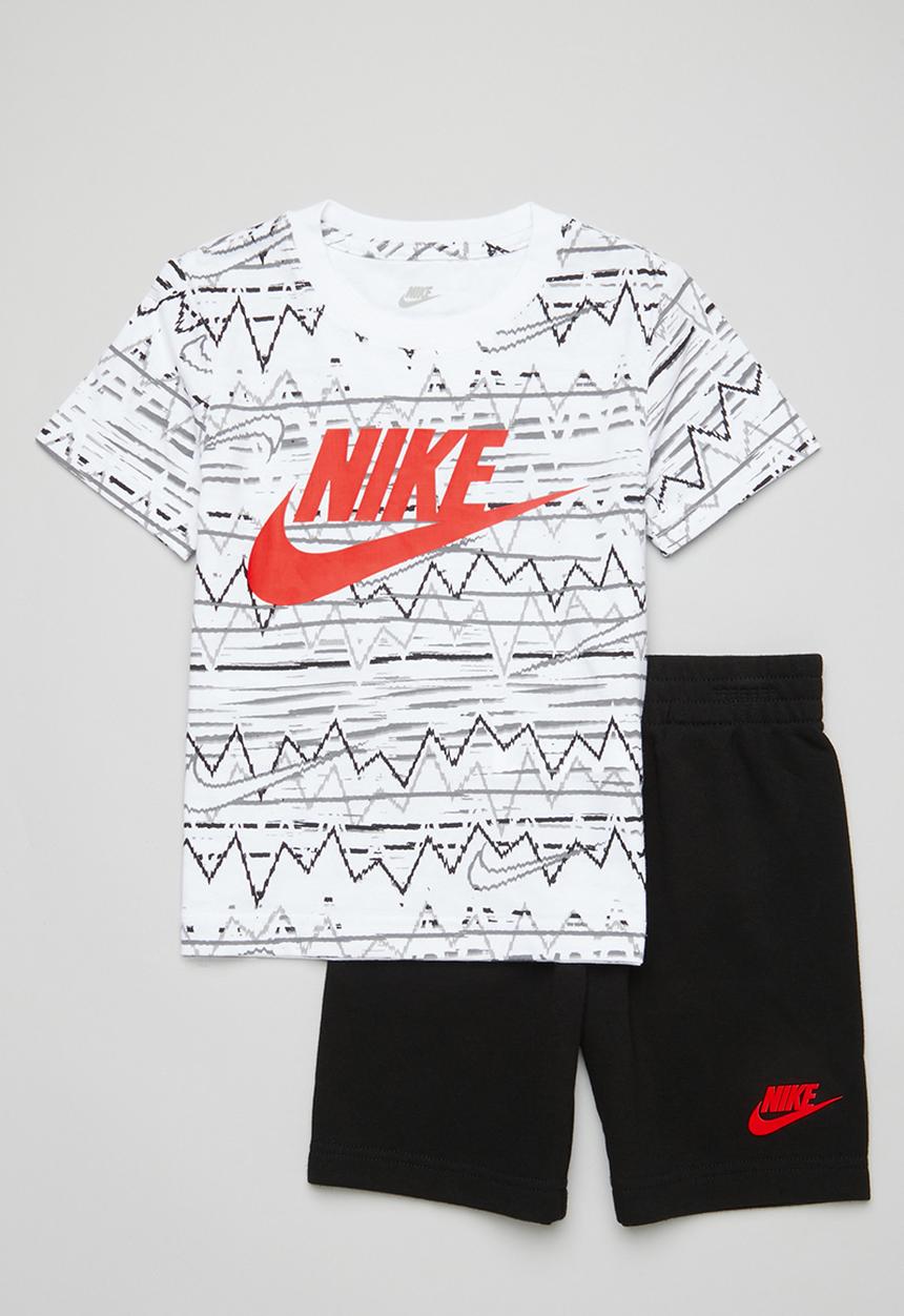 Nike - Nkb b nsw be real aop short se - black & white