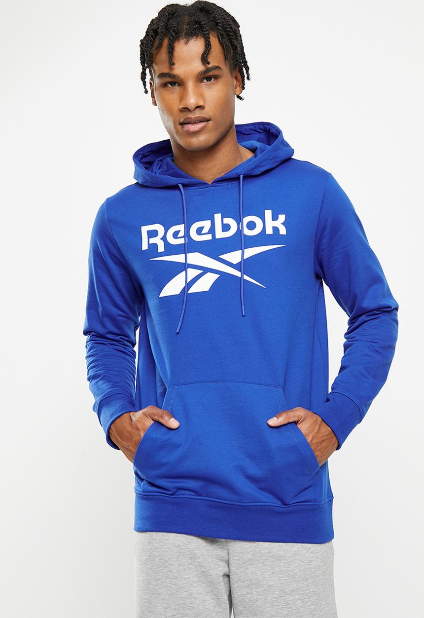 Reebok - Identity fleece stacked logo pullover hoodie - light blue