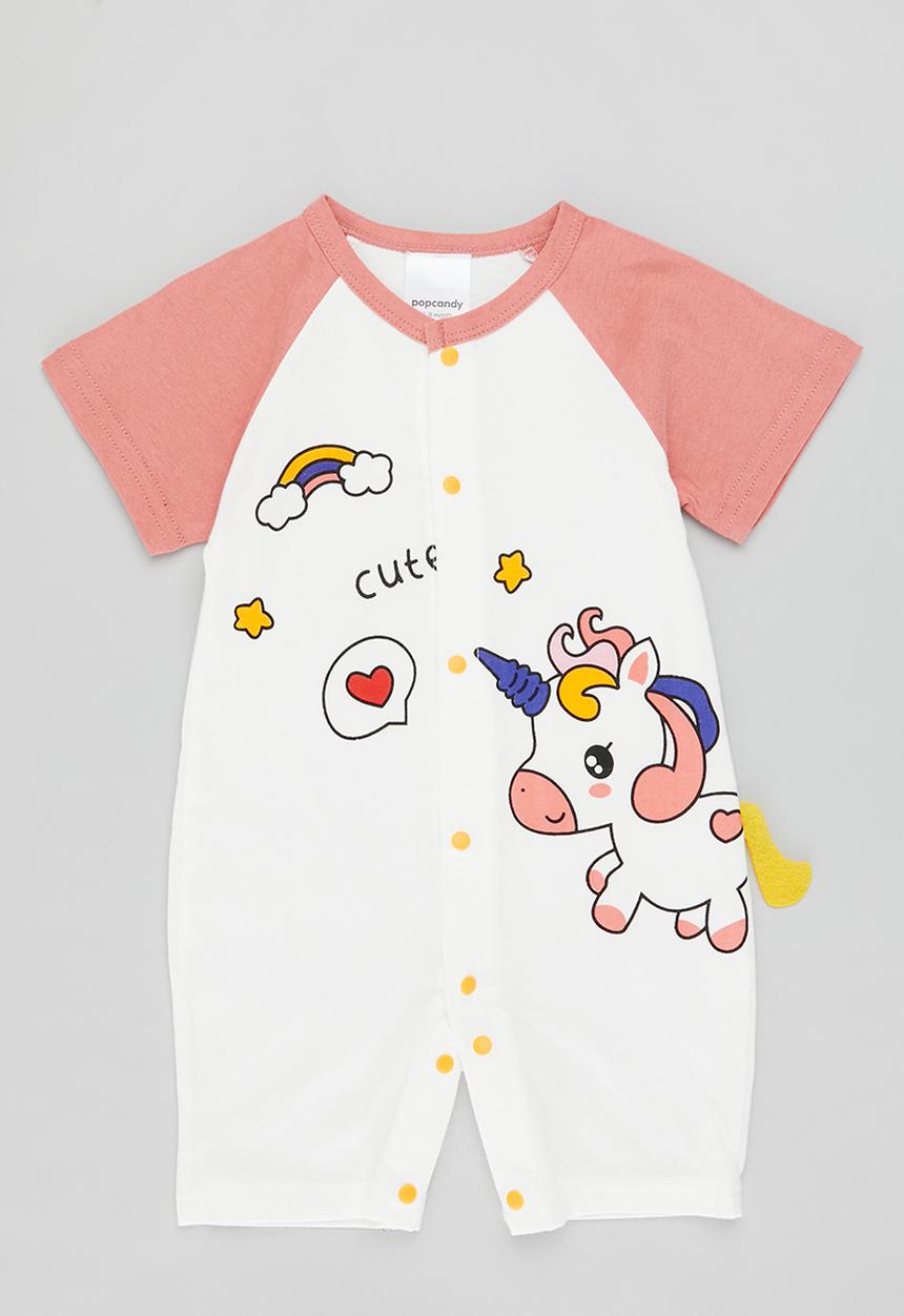 Pop Candy -  Short sleeve romper - pink/white