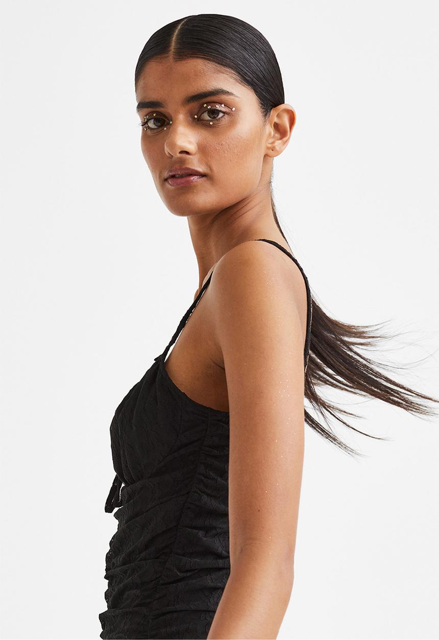 H&M - Draped dress - black
