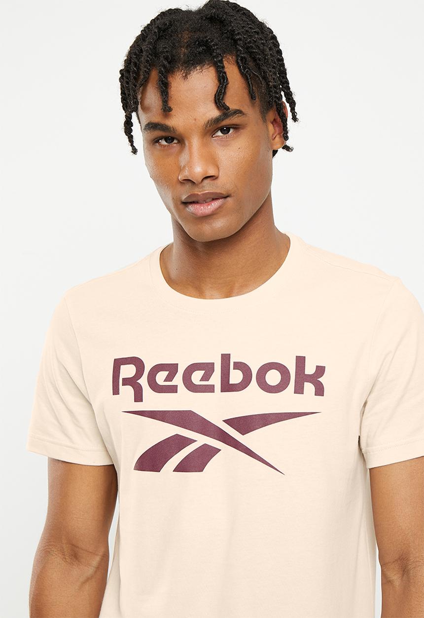 Reebok - Identity big stacked logo tee - stone