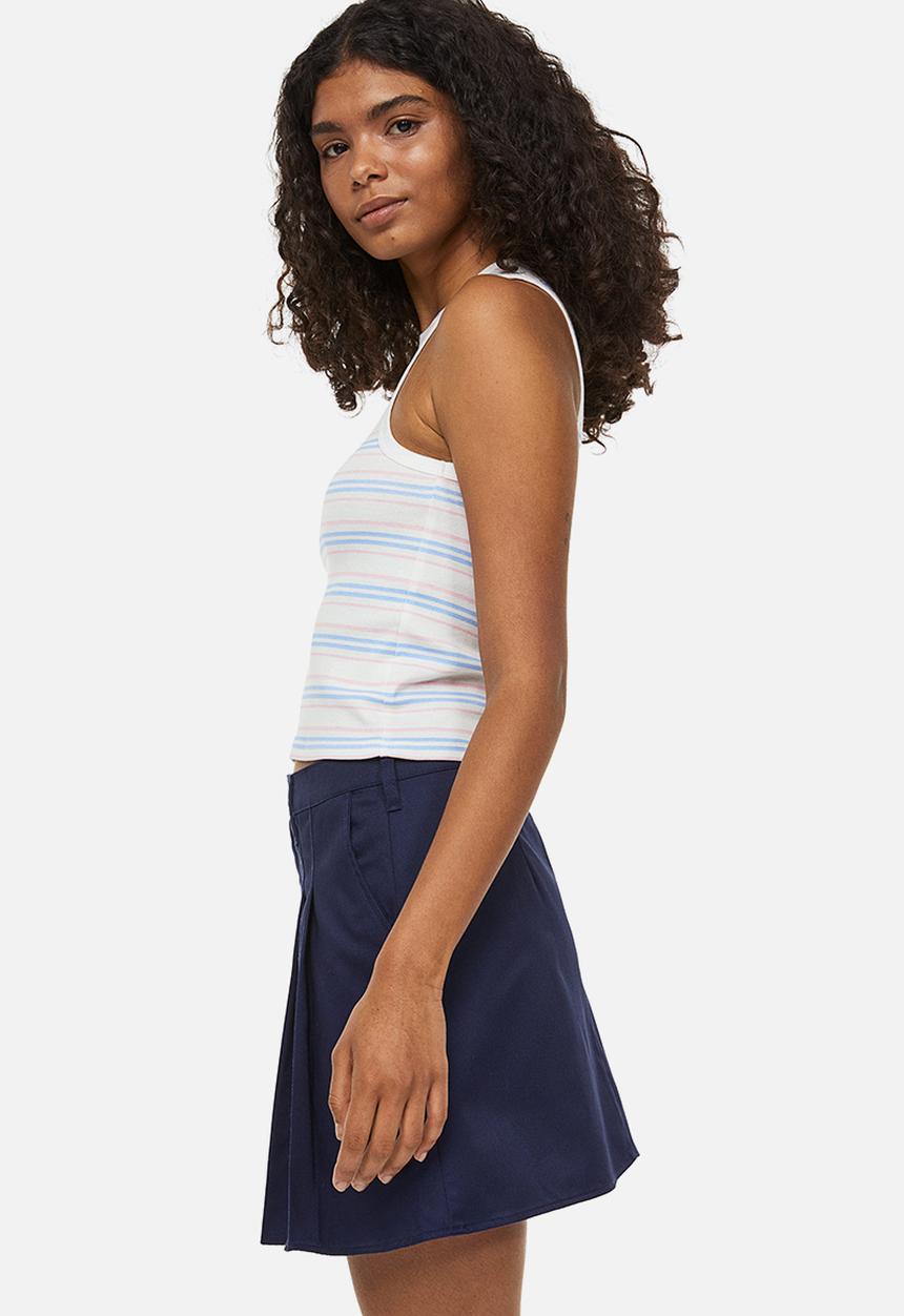 H&M - Printed vest top - white & striped