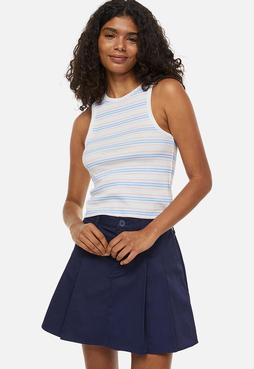 H&M - Printed vest top - white & striped
