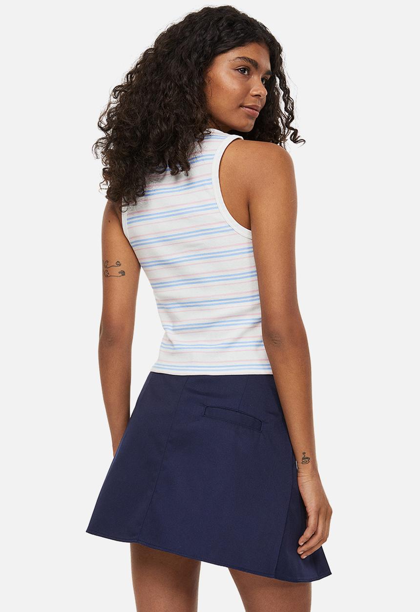H&M - Printed vest top - white & striped
