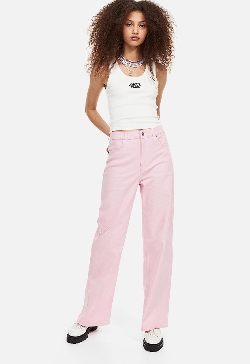 H&M - Ribbed cotton vest top - white & amour paris 