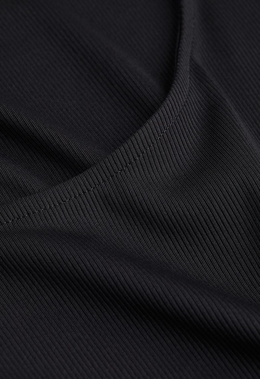 H&M - Ribbed jersey top - black