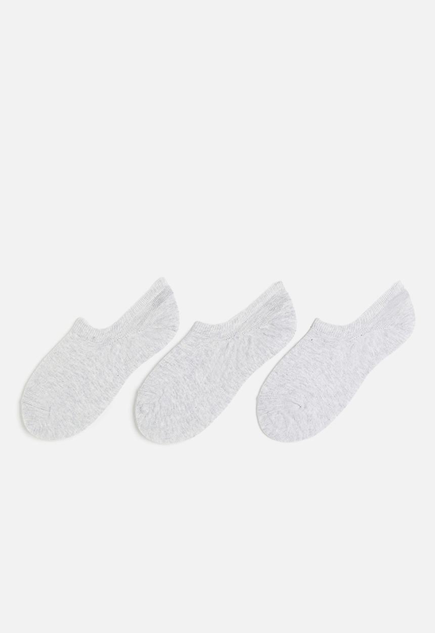 H&M - 3-pack liner socks - light grey marl