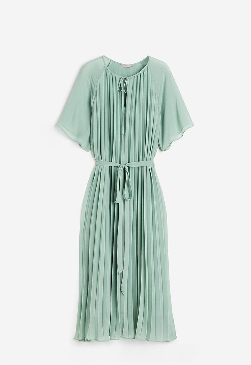 H&M - Pleated dress - mint green 