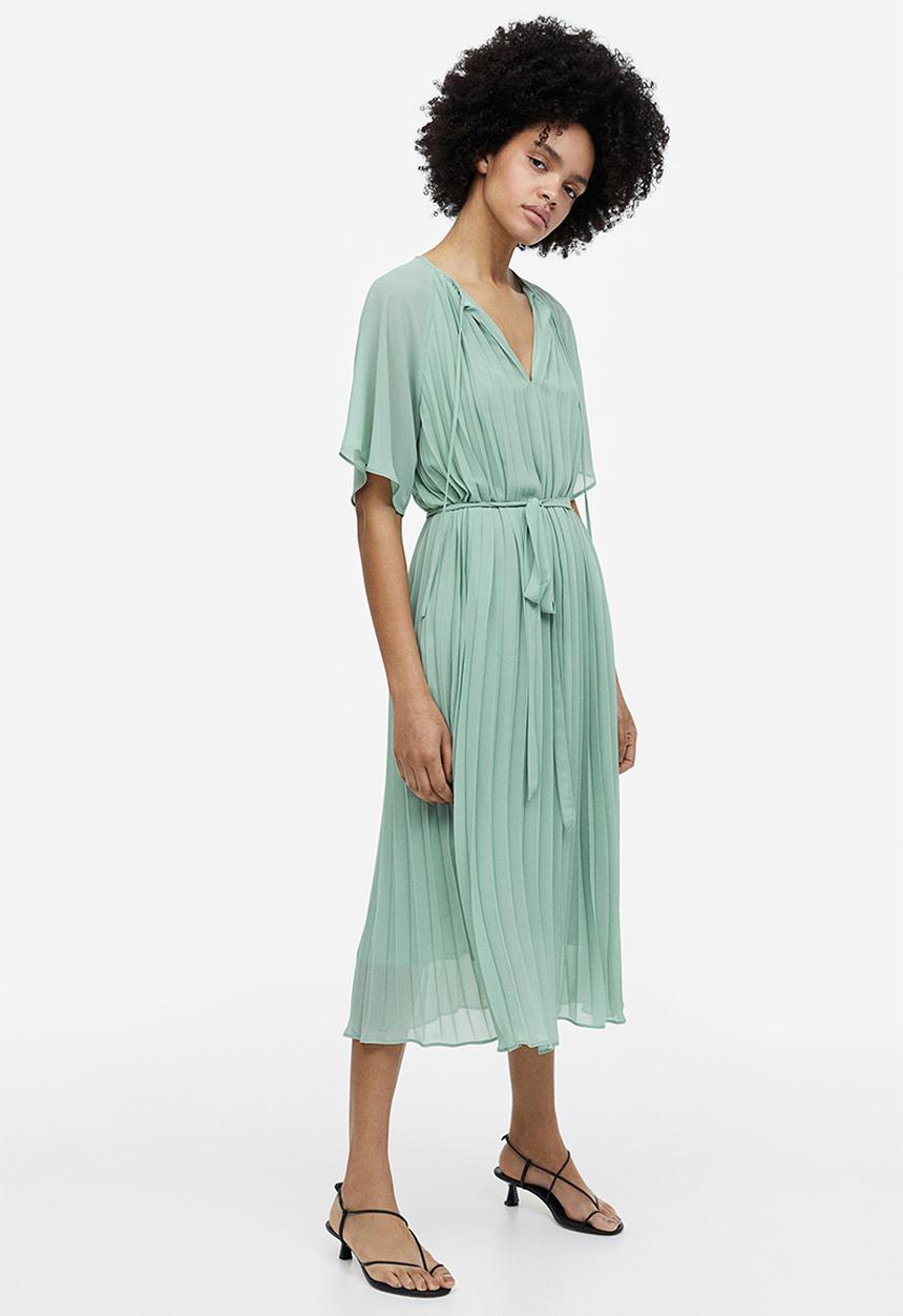 H&M - Pleated dress - mint green 