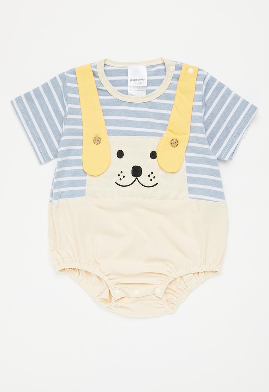Pop Candy - Striped romper - blue