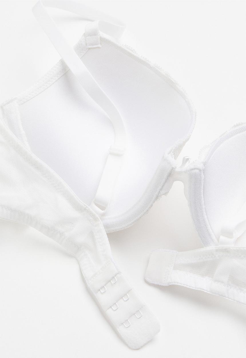H&M - Push-up lace bra - white