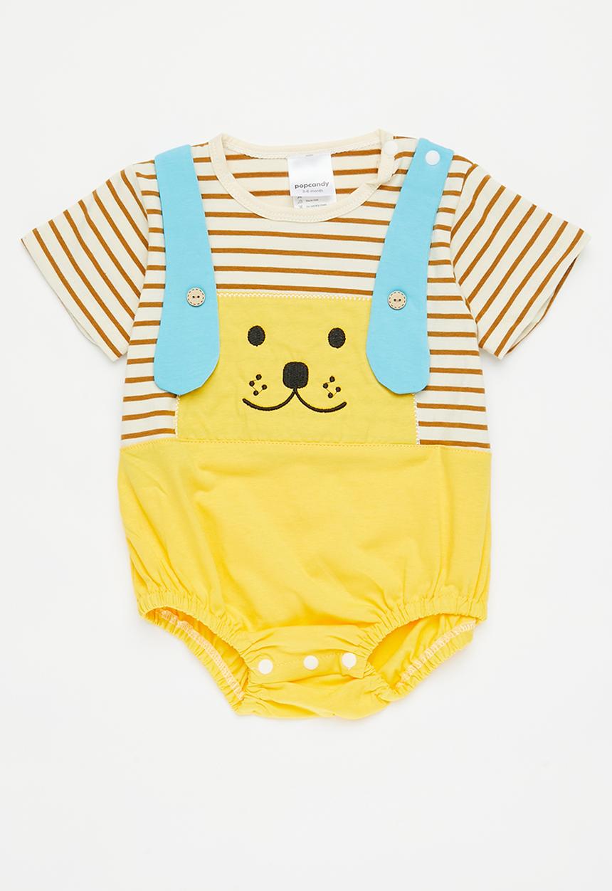 Pop Candy - Striped romper - yellow 