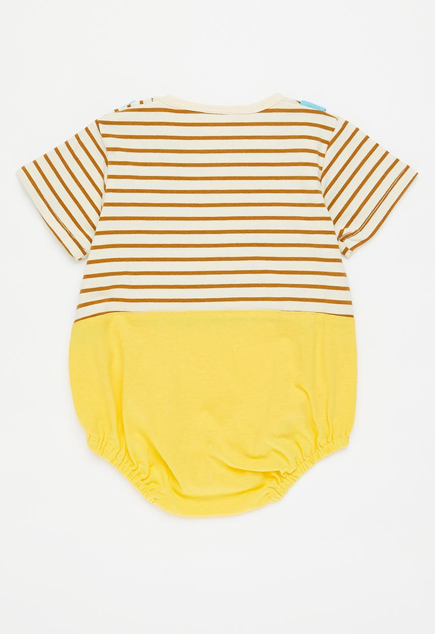 Pop Candy - Striped romper - yellow 