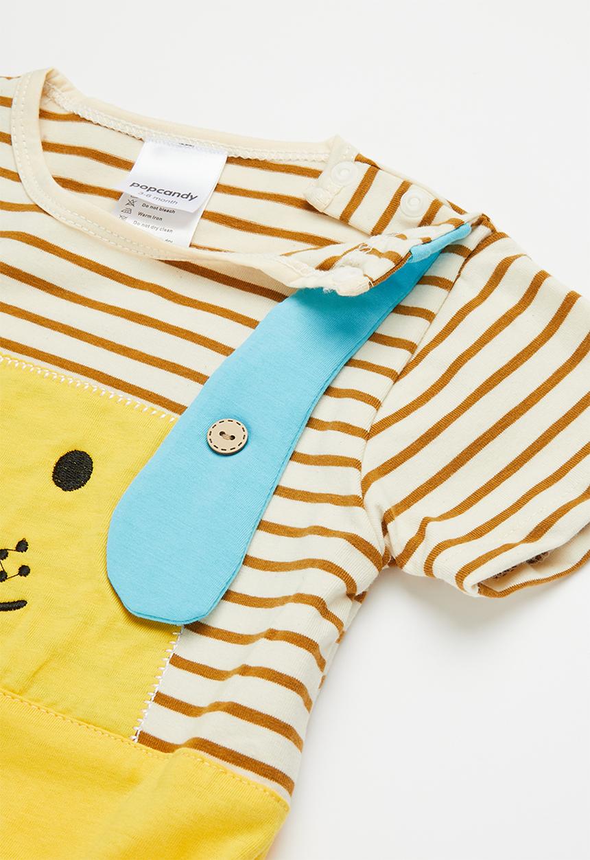 Pop Candy - Striped romper - yellow 