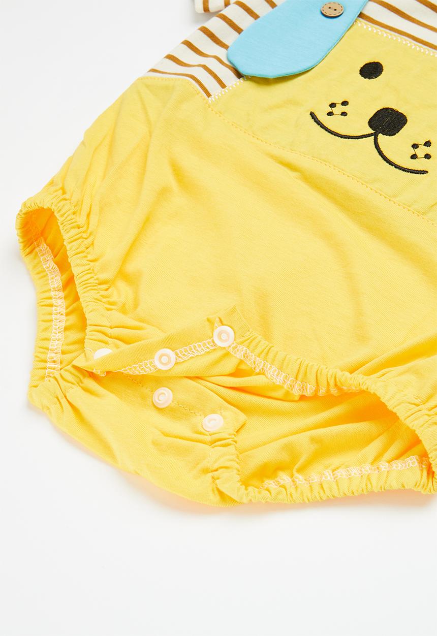 Pop Candy - Striped romper - yellow 