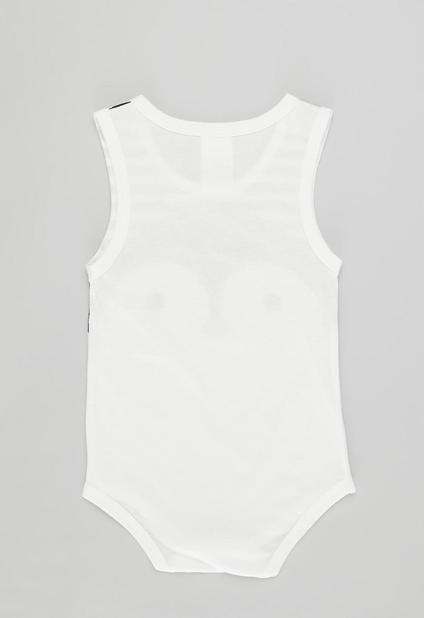 Pop Candy -  sleeveless bodyvest - black & white