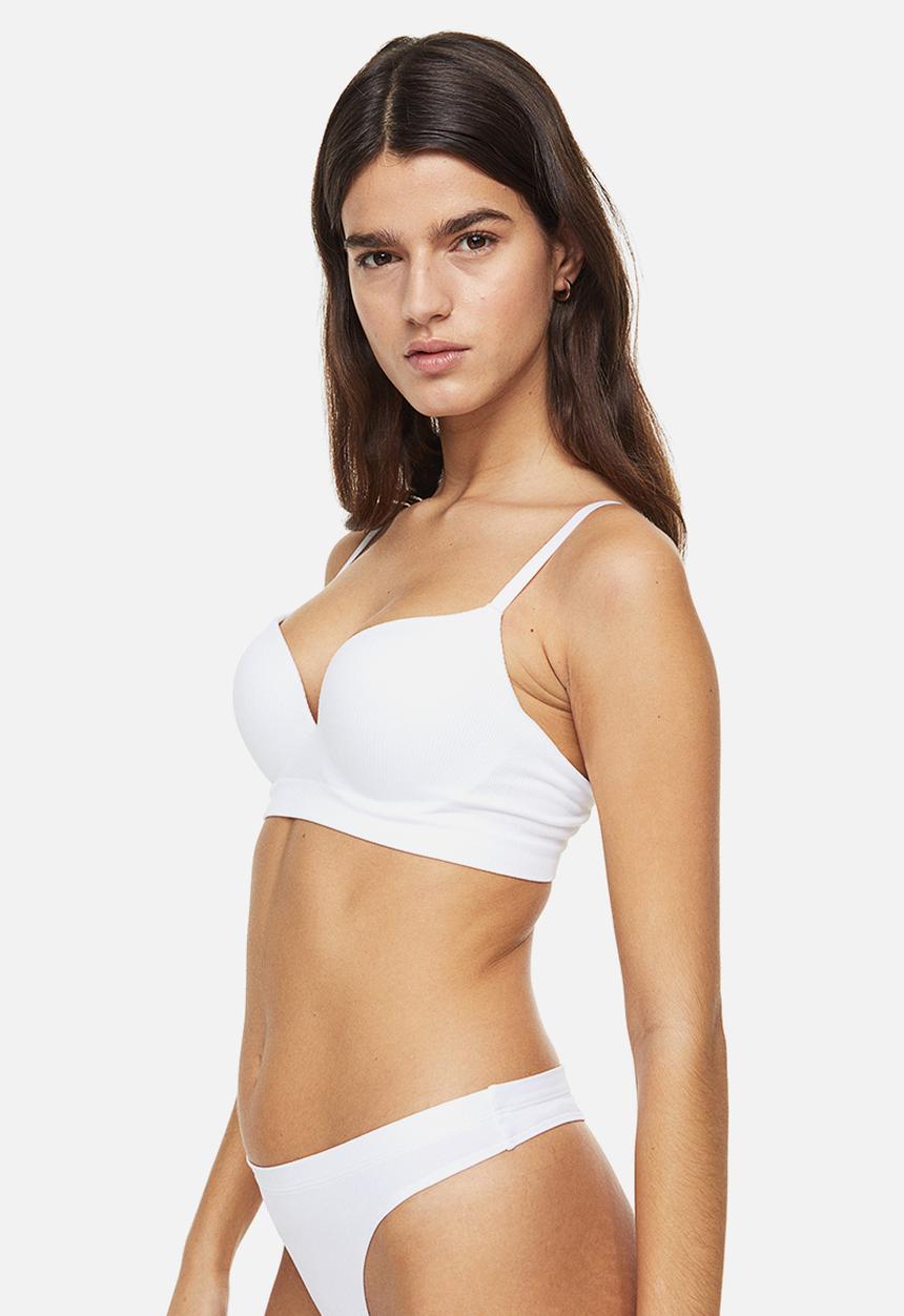 H&M - Seamless super push-up bra - white