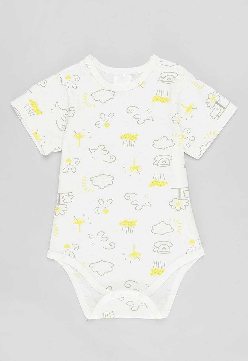 Pop Candy - Printed bodyvests - white and yellow