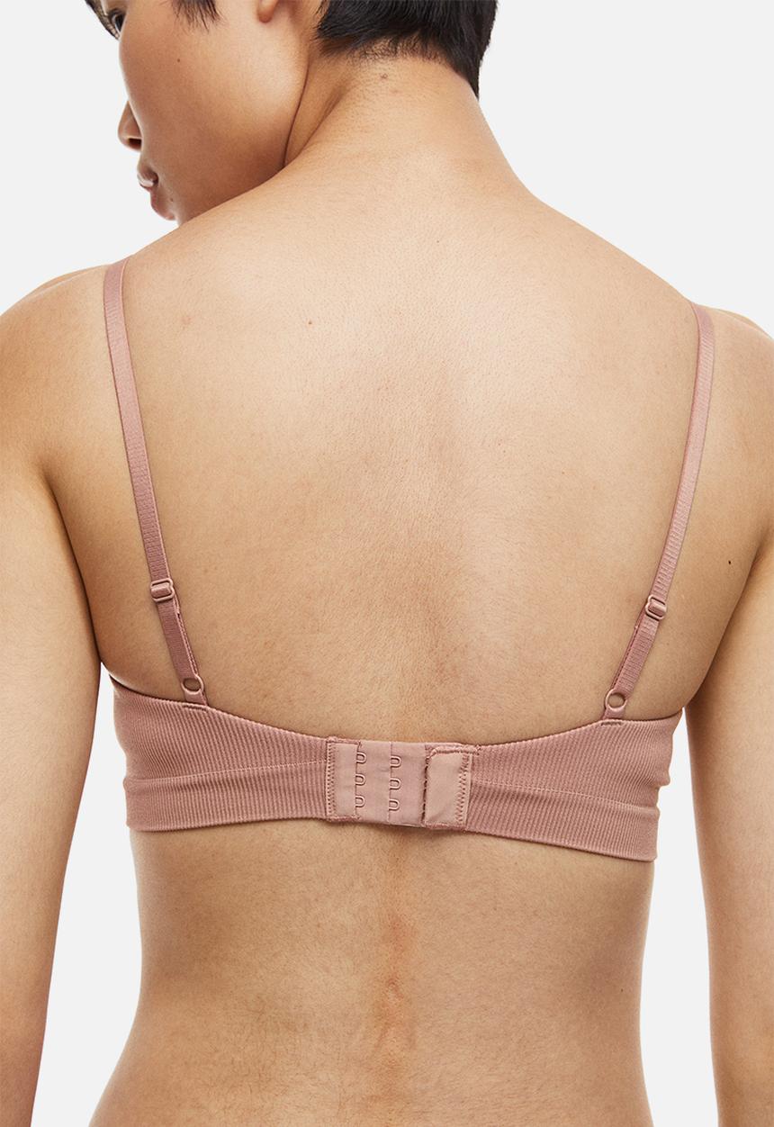 H&M - Seamless super push-up bra - old rose 