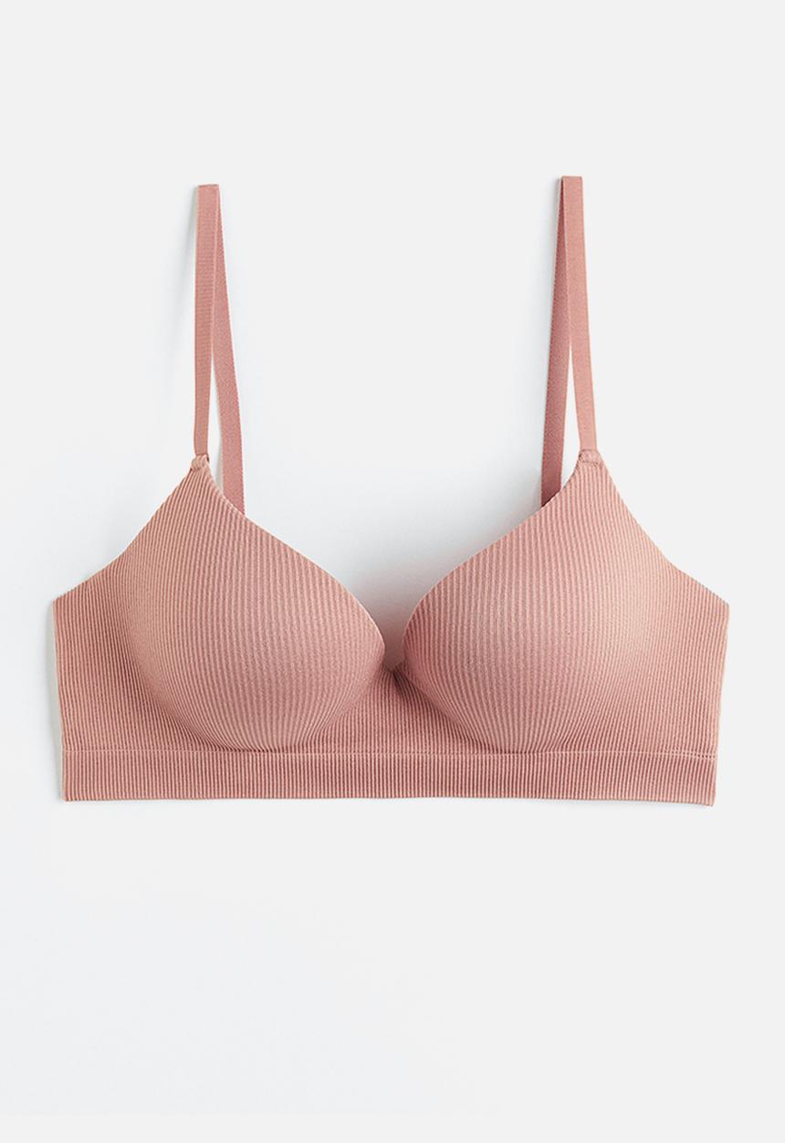 H&M - Seamless super push-up bra - old rose 