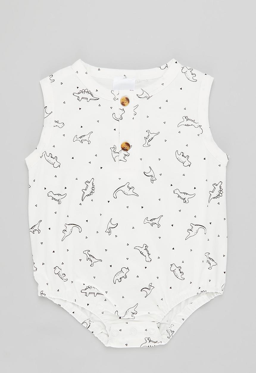 Pop Candy - Baby boys sleeveless bodyvest - white 