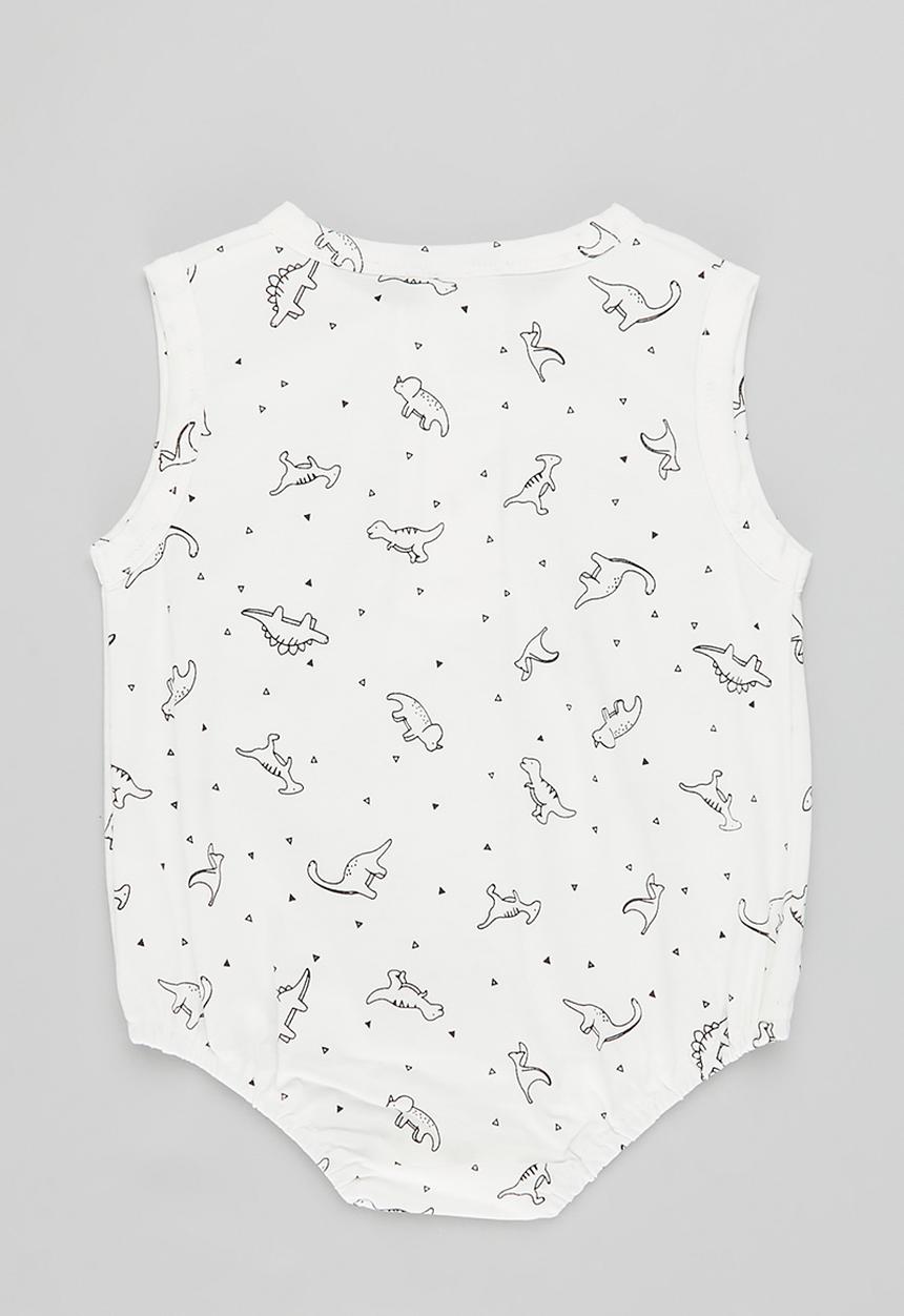 Pop Candy - Baby boys sleeveless bodyvest - white 