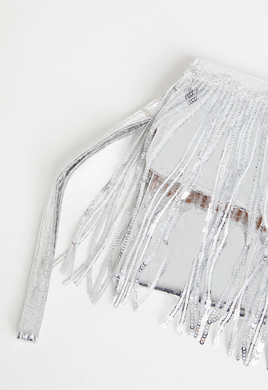 MILLA - Patti clutch bag - silver
