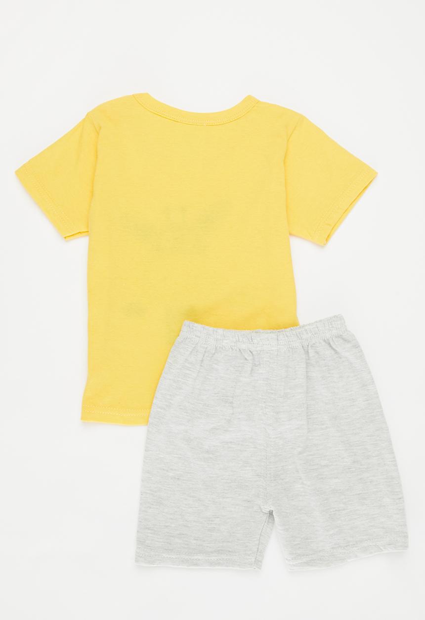 Pop Candy - Boys pj set - yellow & grey