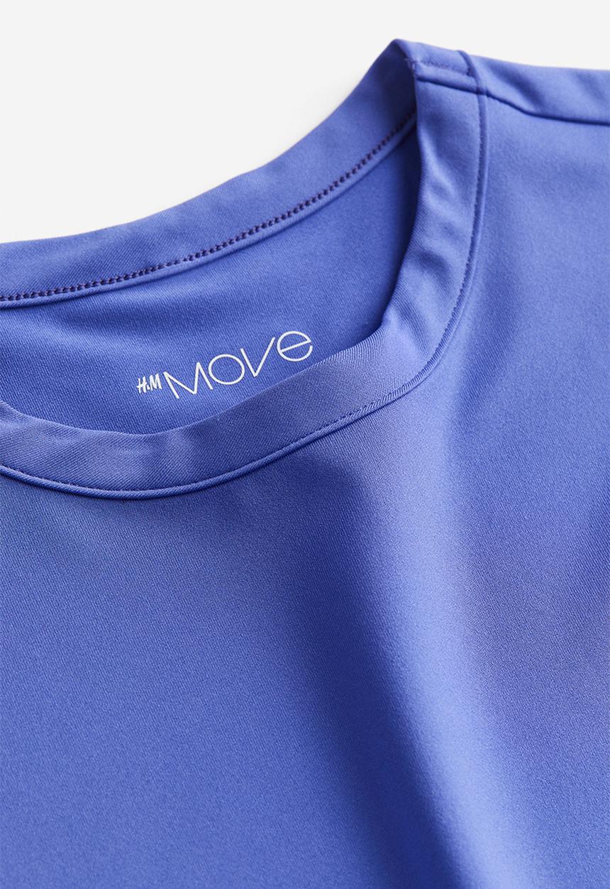 H&M - Drymove™ cropped sports top - lavender blue 